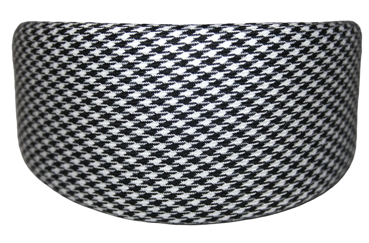 Black and White padded headband Houndstooth wide hairband... NEW