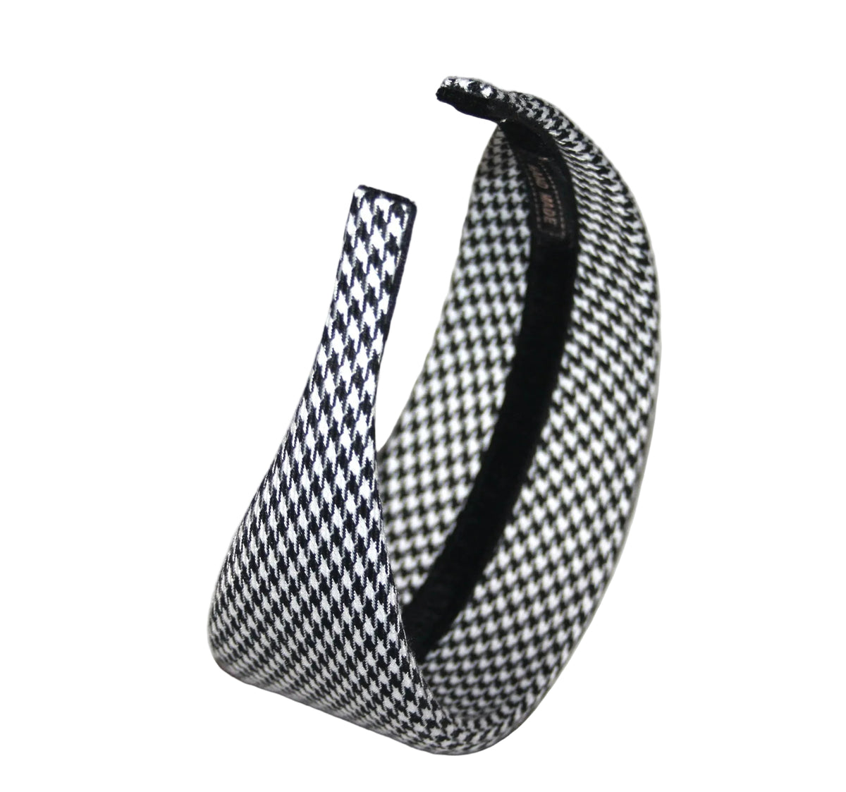 Black and White padded headband Houndstooth wide hairband... NEW