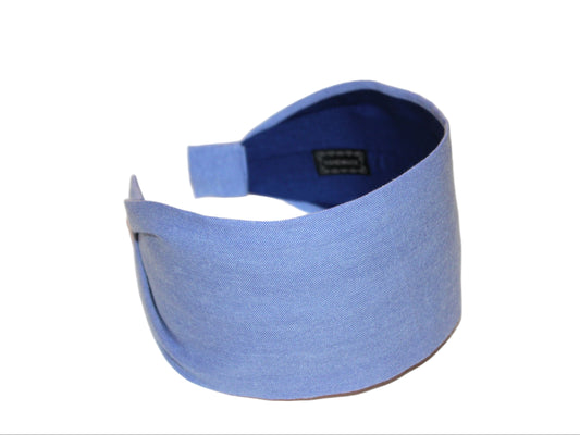 Blue cotton headband Business attire for woman