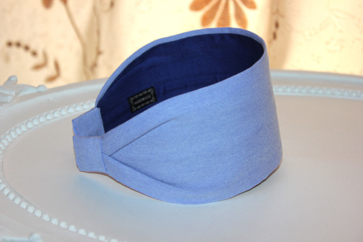 Blue cotton headband Business attire for woman