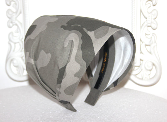 Army Green bandana headband Camouflage cotton hair band Wide head cover