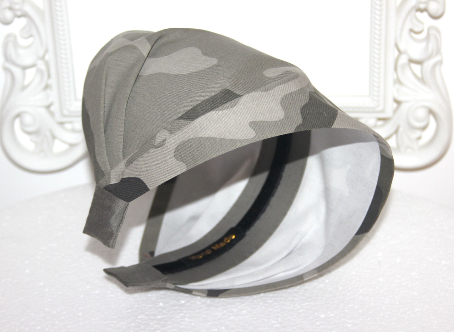 Army Green bandana headband Camouflage cotton hair band Wide head cover