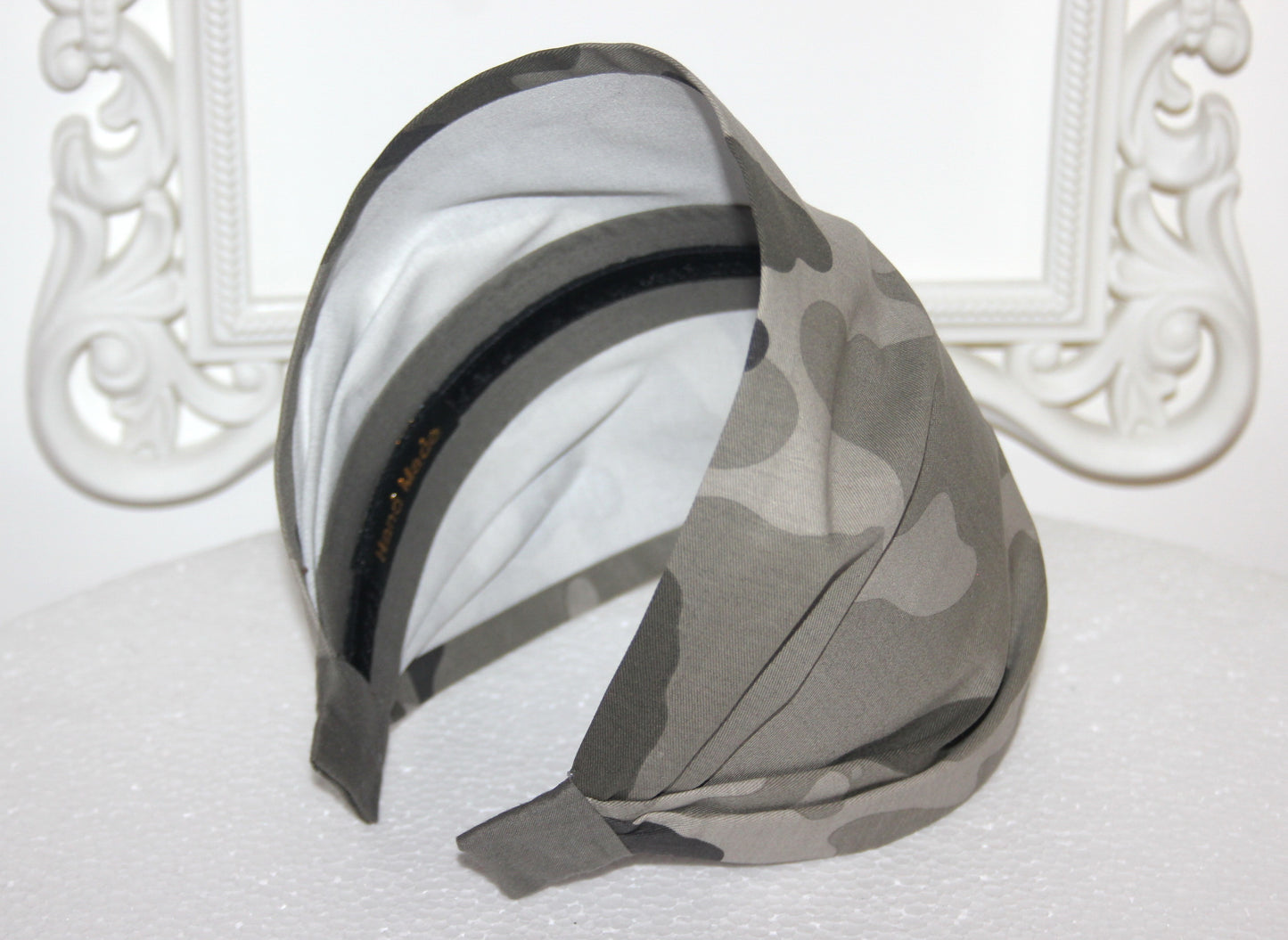 Army Green bandana headband Camouflage cotton hair band Wide head cover