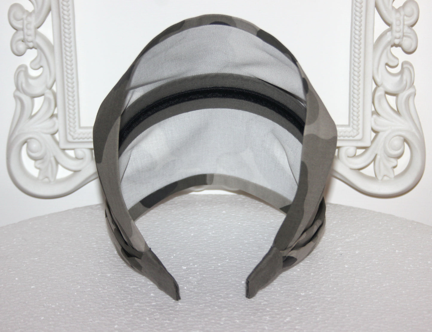 Army Green bandana headband Camouflage cotton hair band Wide head cover