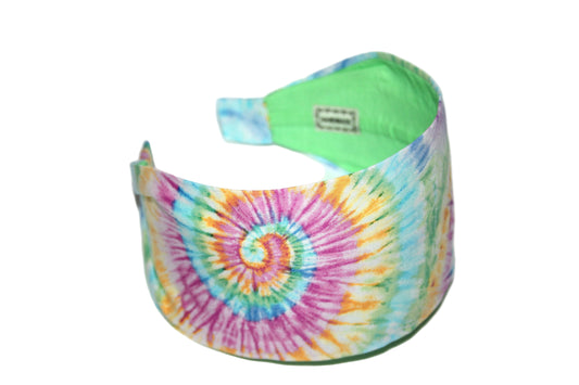 Tie Dye bright swirl print headband for women