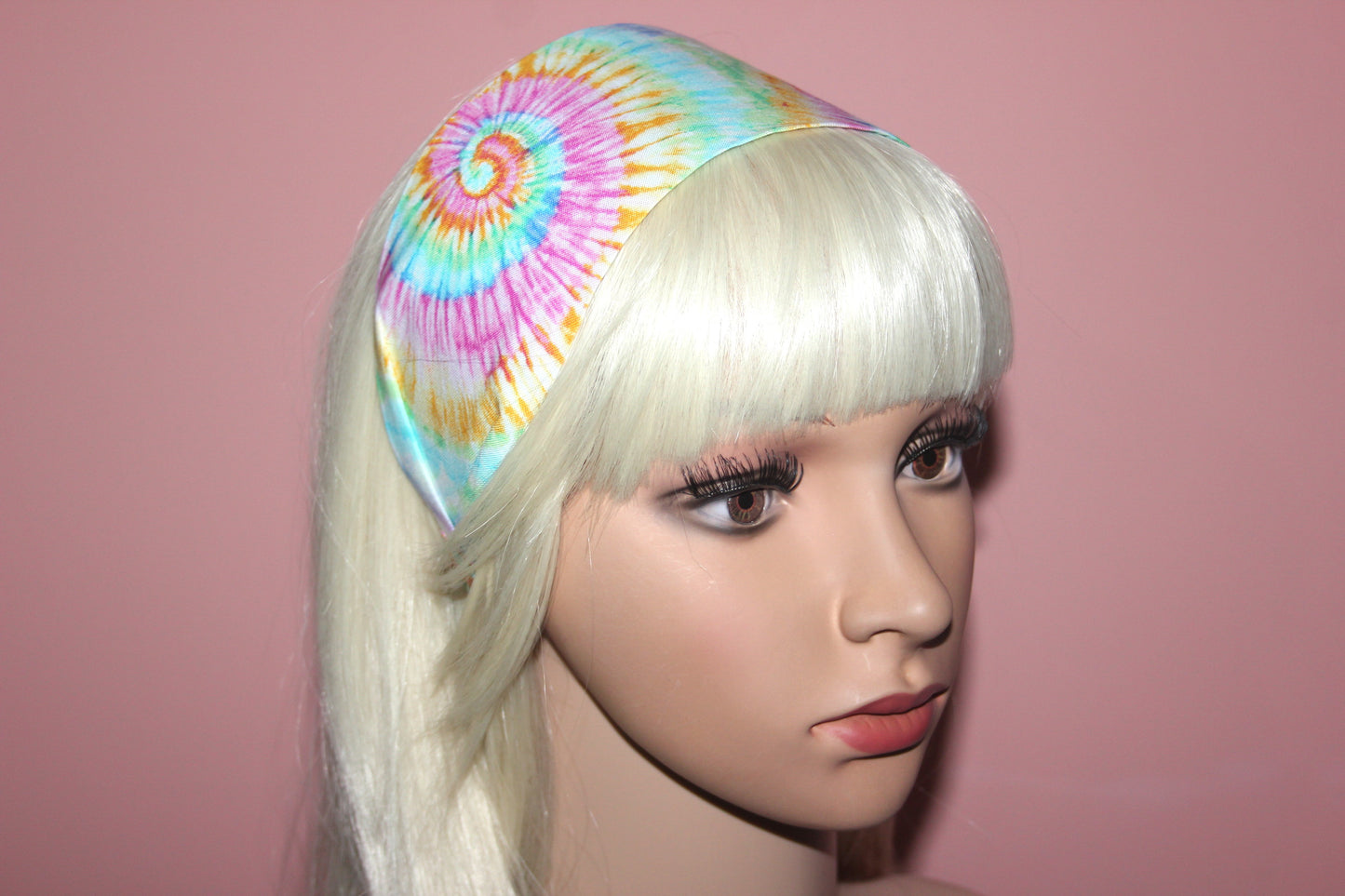 Tie Dye bright swirl print headband for women