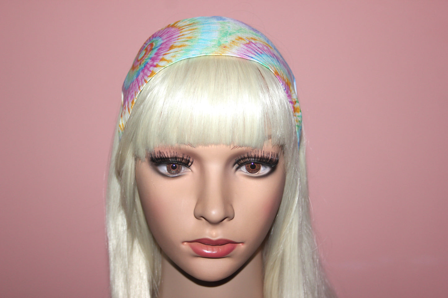 Tie Dye bright swirl print headband for women
