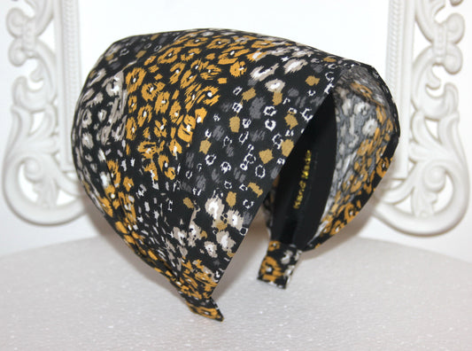 Bandana headband Multicolor abstract print hair scarf, Wide head cover