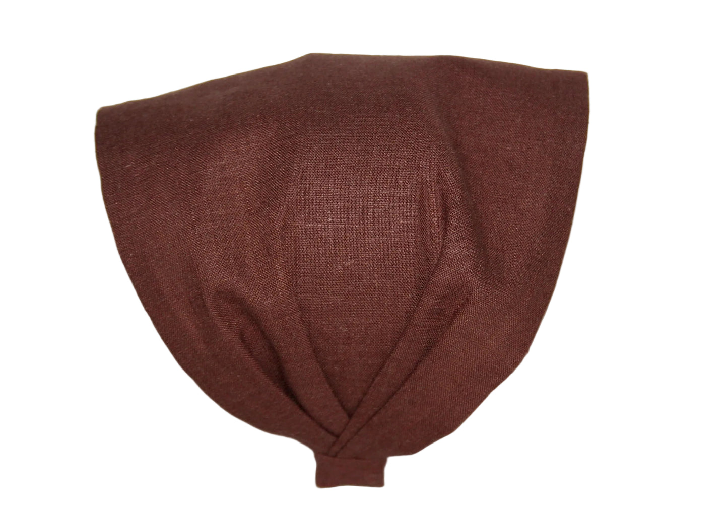 Linen headband Caramel Brown alopecia hair bandana
