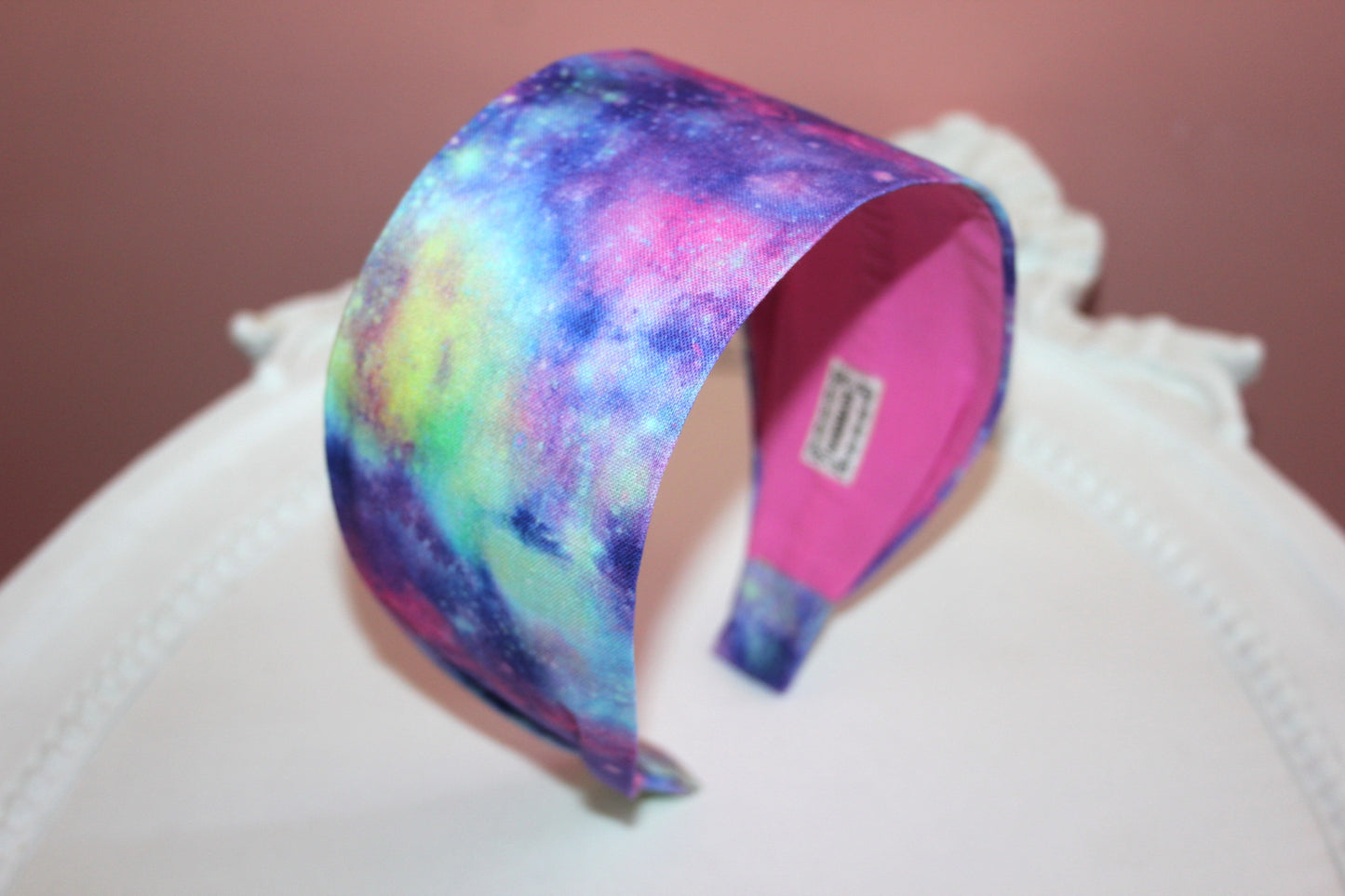 Large headband for women Colorful GALAXY Spice print extra wide hairband bandana