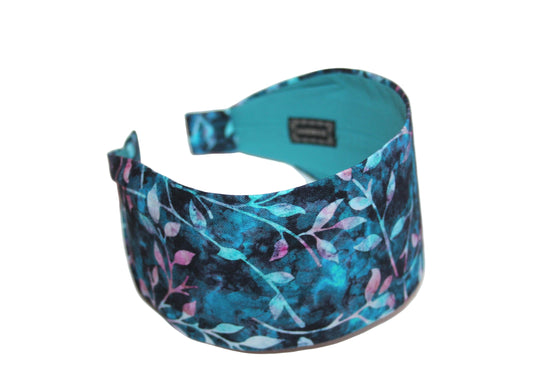 Dark Blue batik headband for women