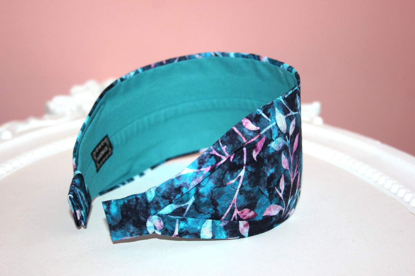 Dark Blue batik headband for women