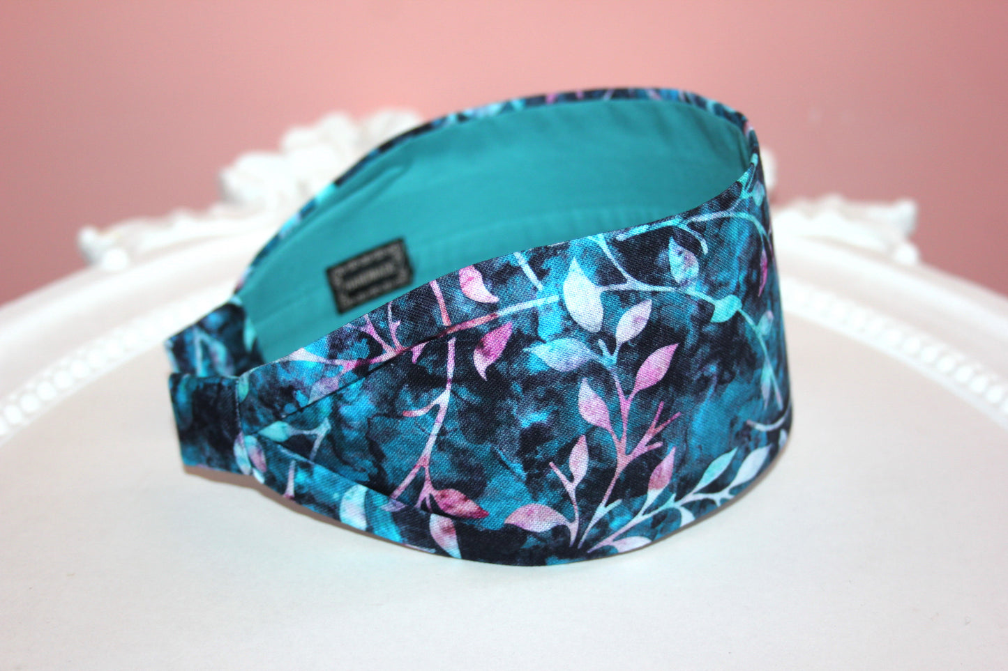 Dark Blue batik headband for women