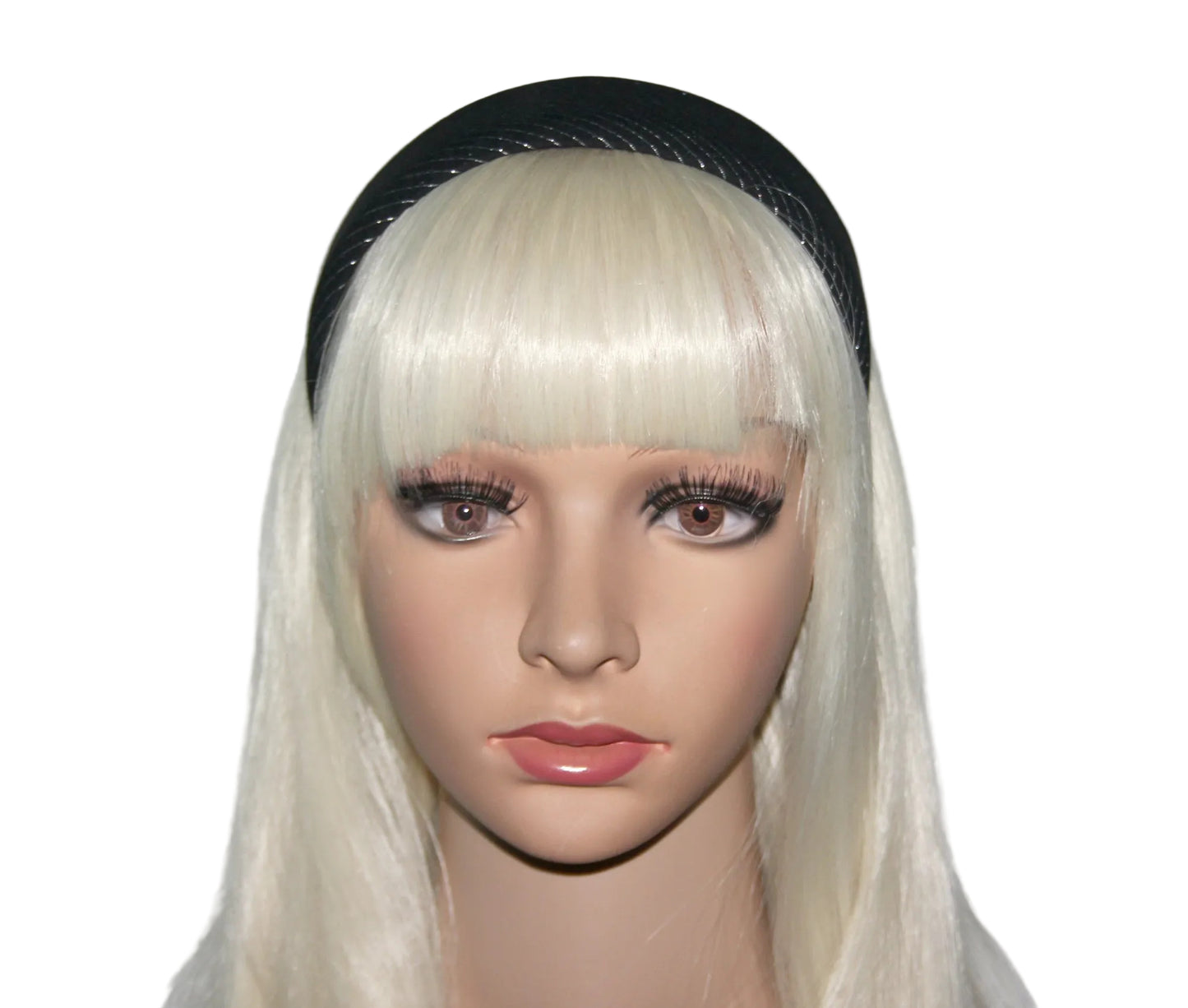 Black cotton headband Silver Stripe head scarf, plastic free