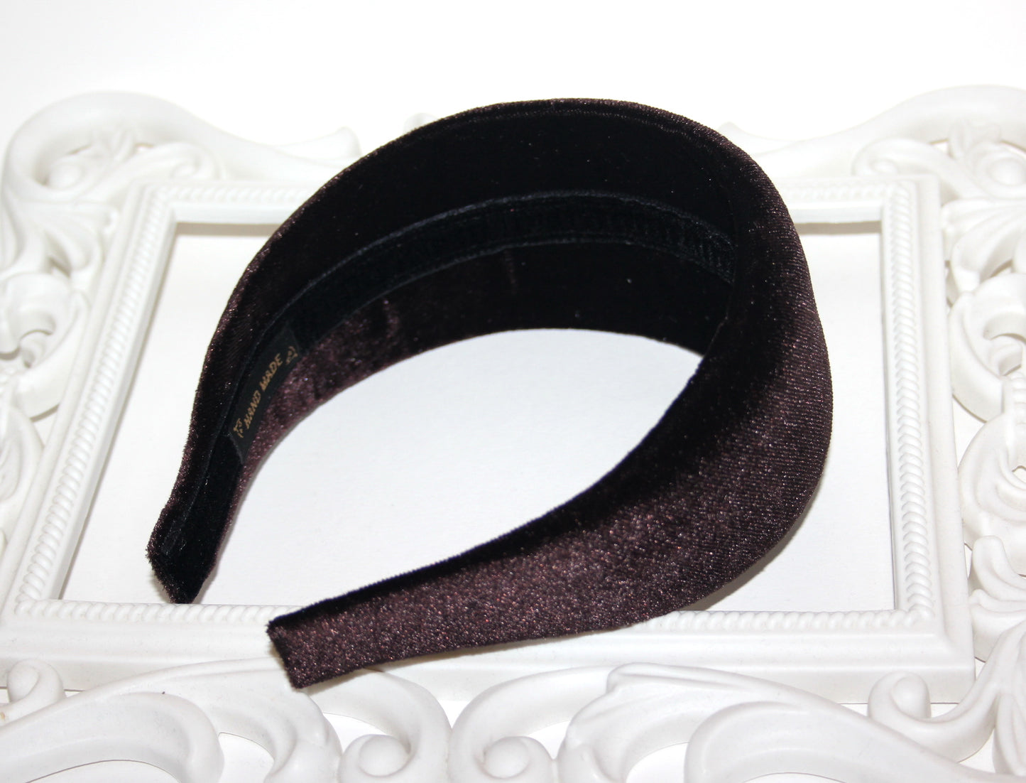 Dark Brown padded headband Fashion head cover, plastic free