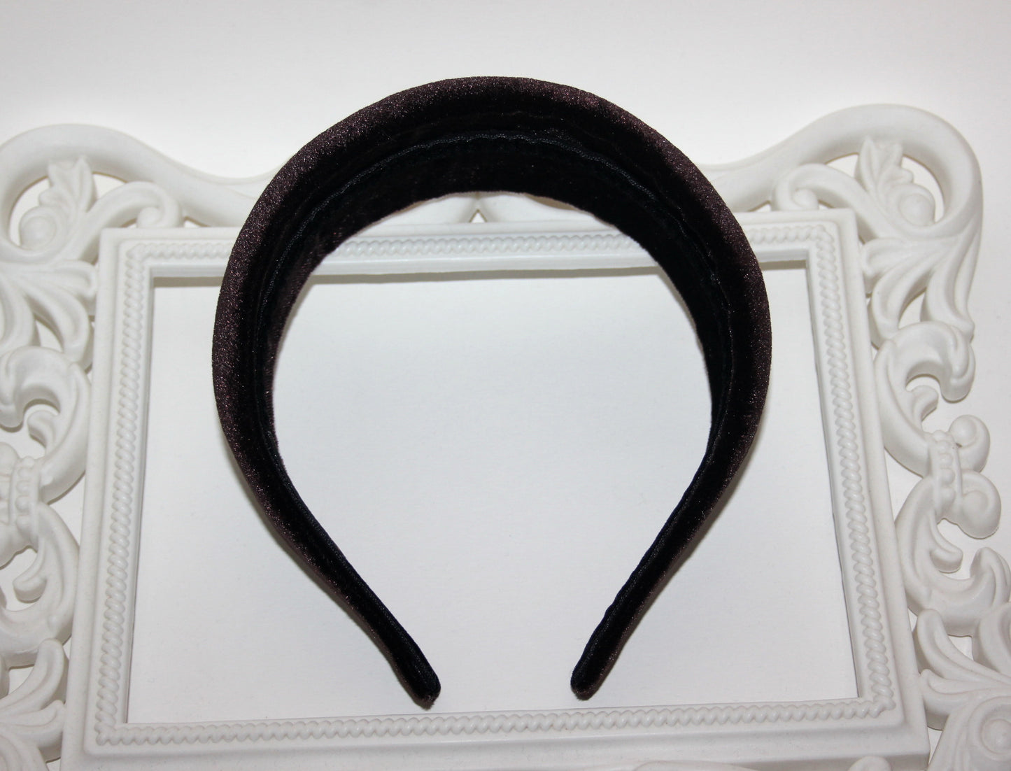 Dark Brown padded headband Fashion head cover, plastic free