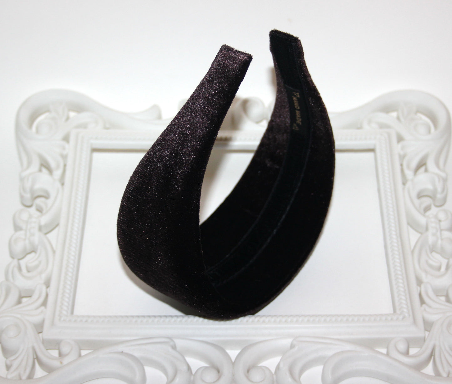Dark Brown padded headband Fashion head cover, plastic free