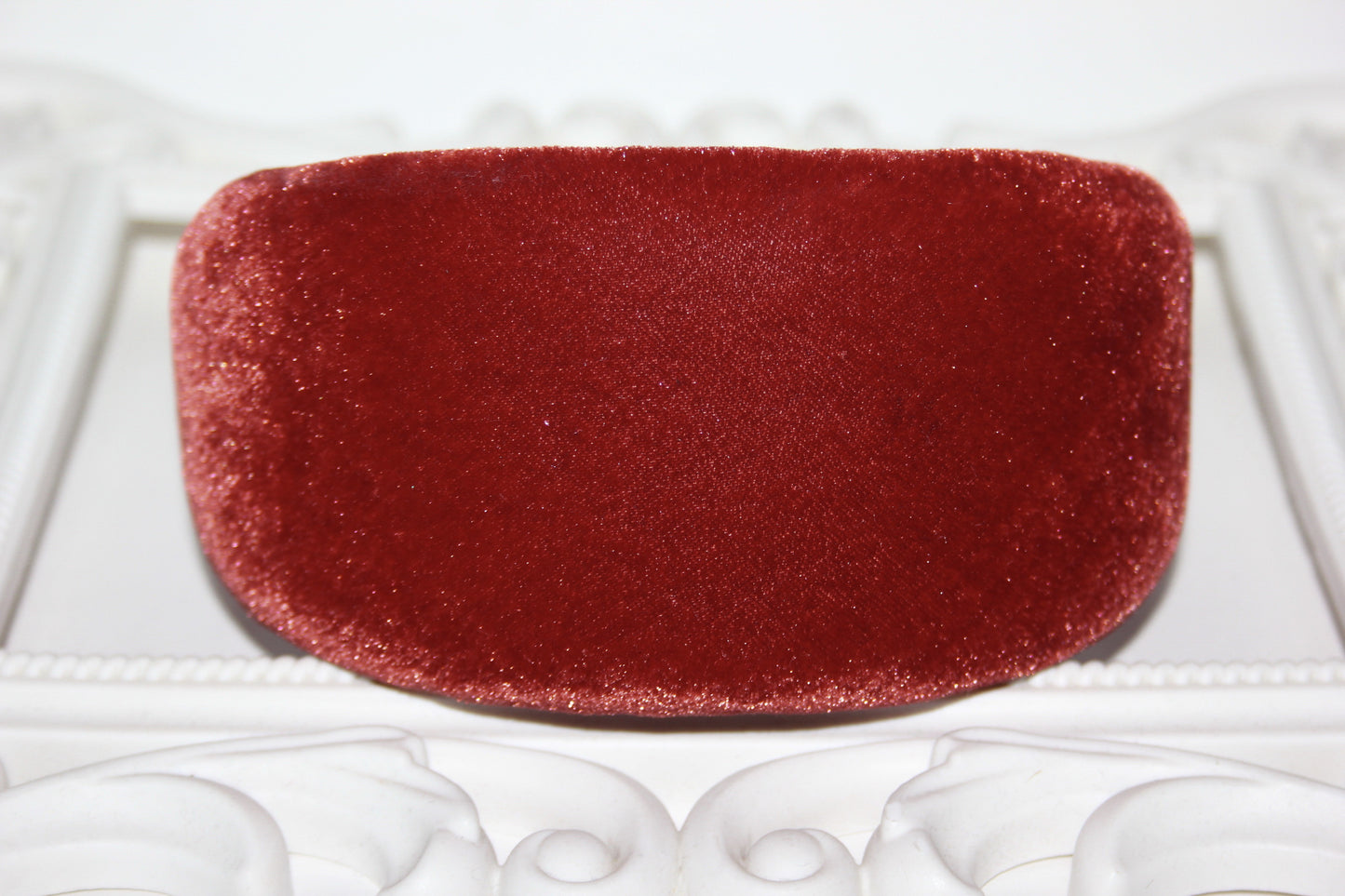 Rust padded velvet headband, Fashion head scarf, plastic free