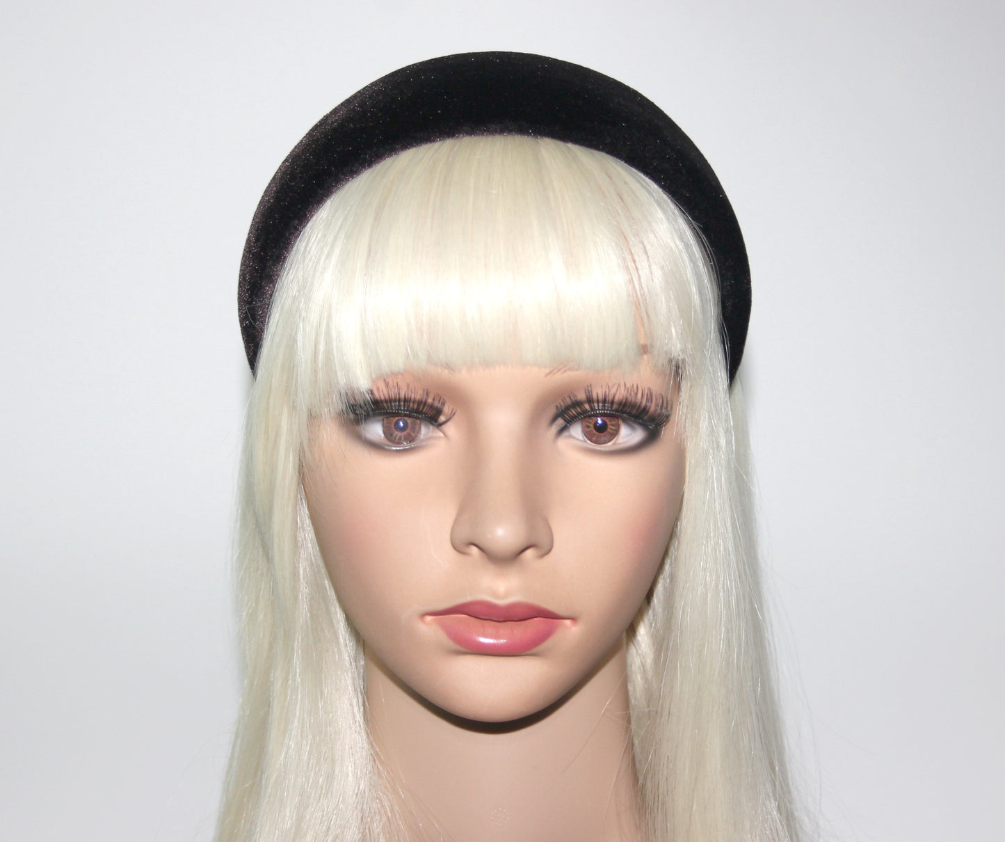 Dark Brown padded headband Fashion head cover, plastic free