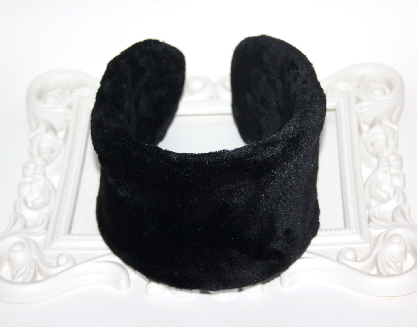 Thin ear headband Black faux fur ear muff women Headband turban Skiing & Running earmuff Warm head accessory