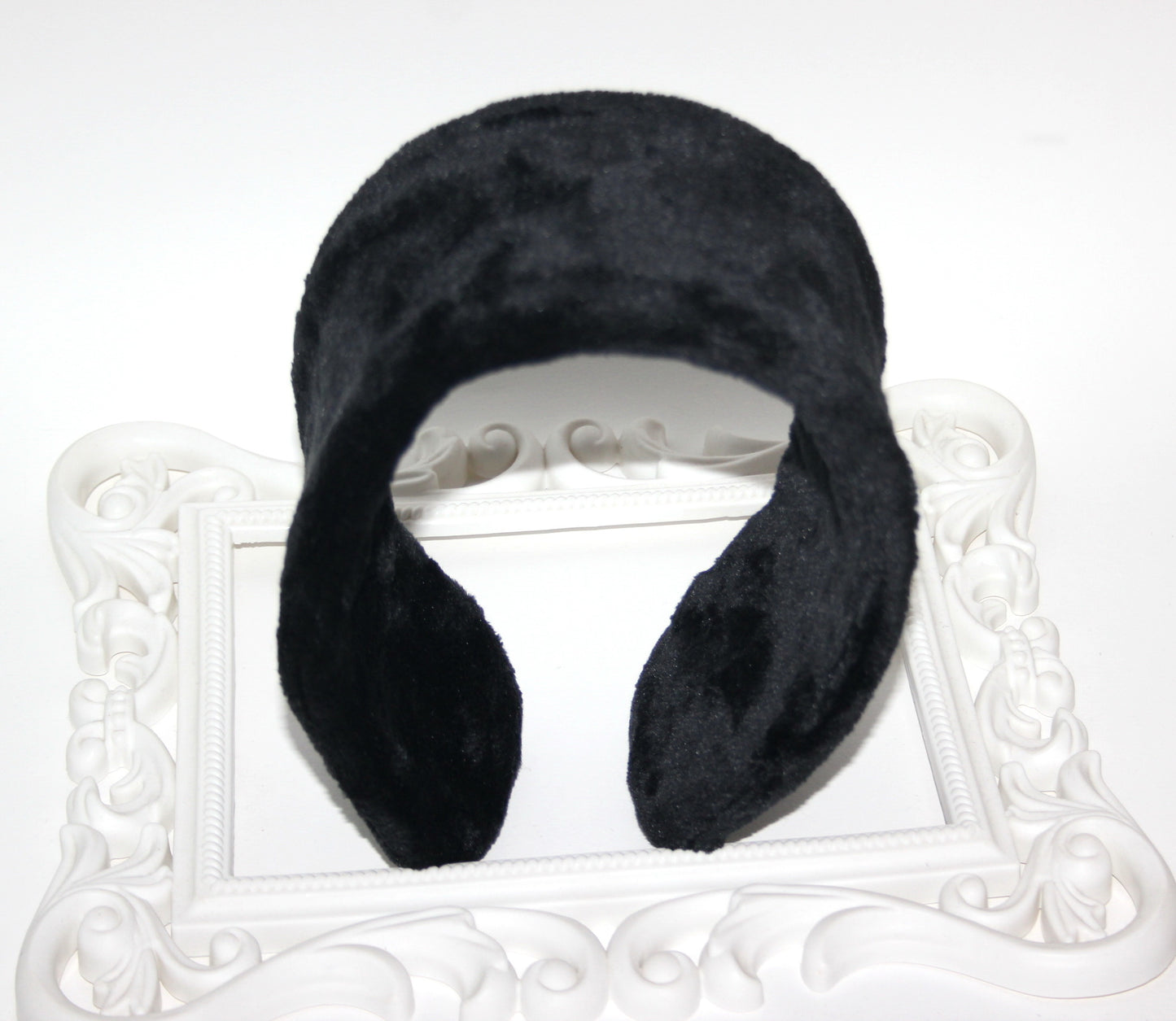 Thin ear headband Black faux fur ear muff women Headband turban Skiing & Running earmuff Warm head accessory