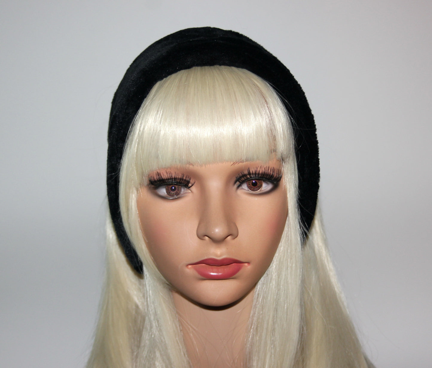 Thin ear headband Black faux fur ear muff women Headband turban Skiing & Running earmuff Warm head accessory