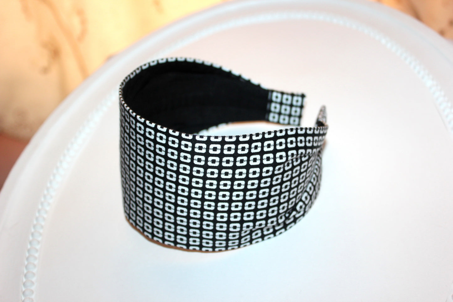 Cotton headband for women geometric pattern