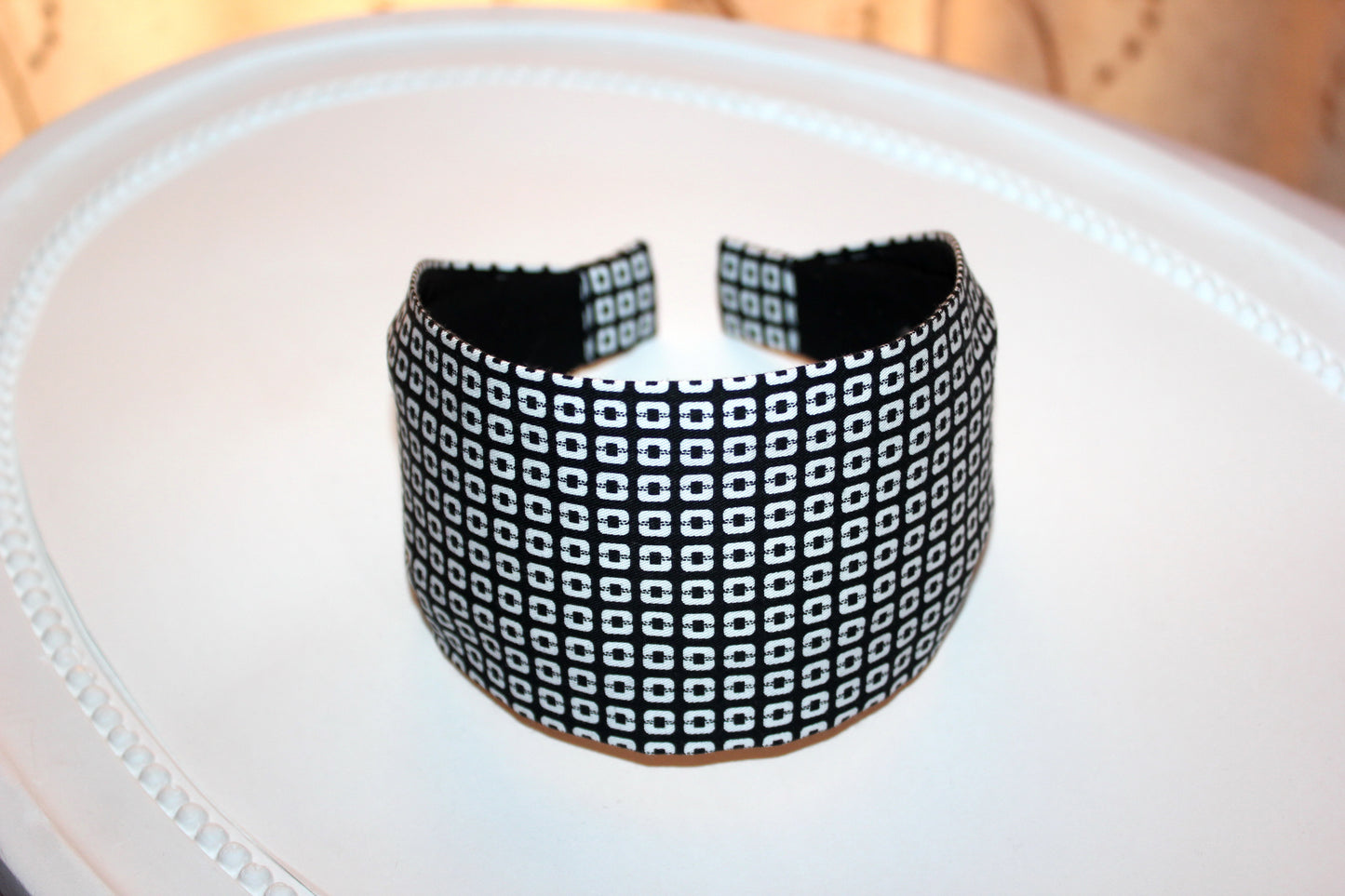 Cotton headband for women geometric pattern