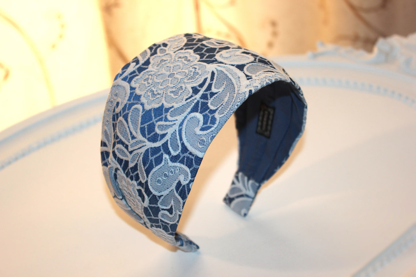 Headband for women lace pattern fabric hairband