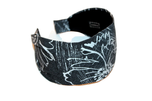 Gray denim pattern hairband