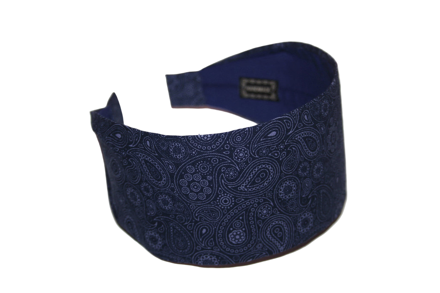 Dark Blue headband for women Paisley print cotton bandana