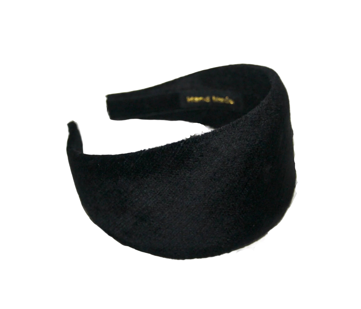 Black Velvet Italian Corduroy Headband - Soft Cotton Velvet Head Cover, plastic free
