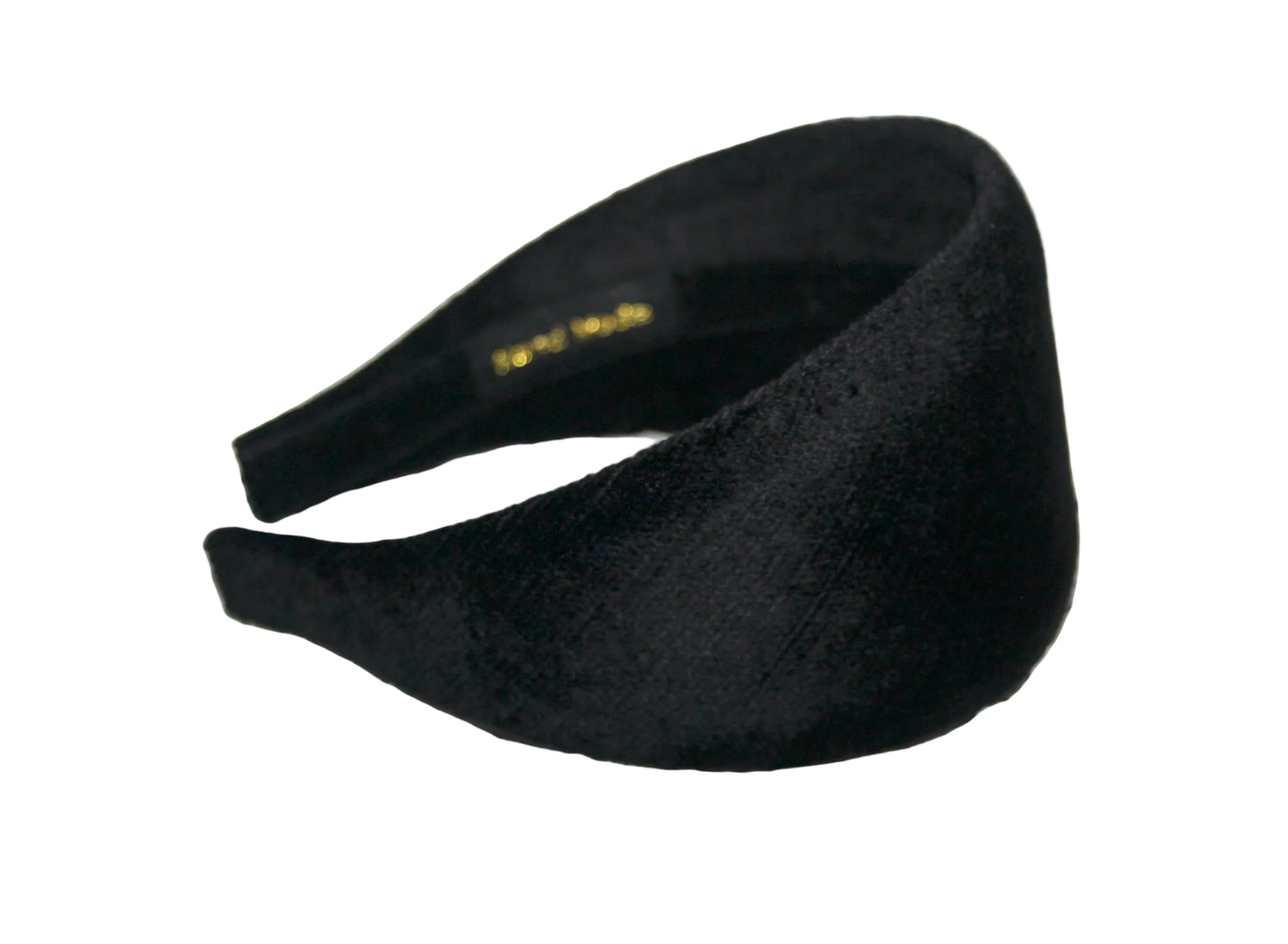 Black Velvet Italian Corduroy Headband - Soft Cotton Velvet Head Cover, plastic free