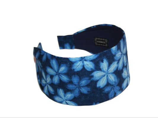 Indigo headband for women Cherry blossom