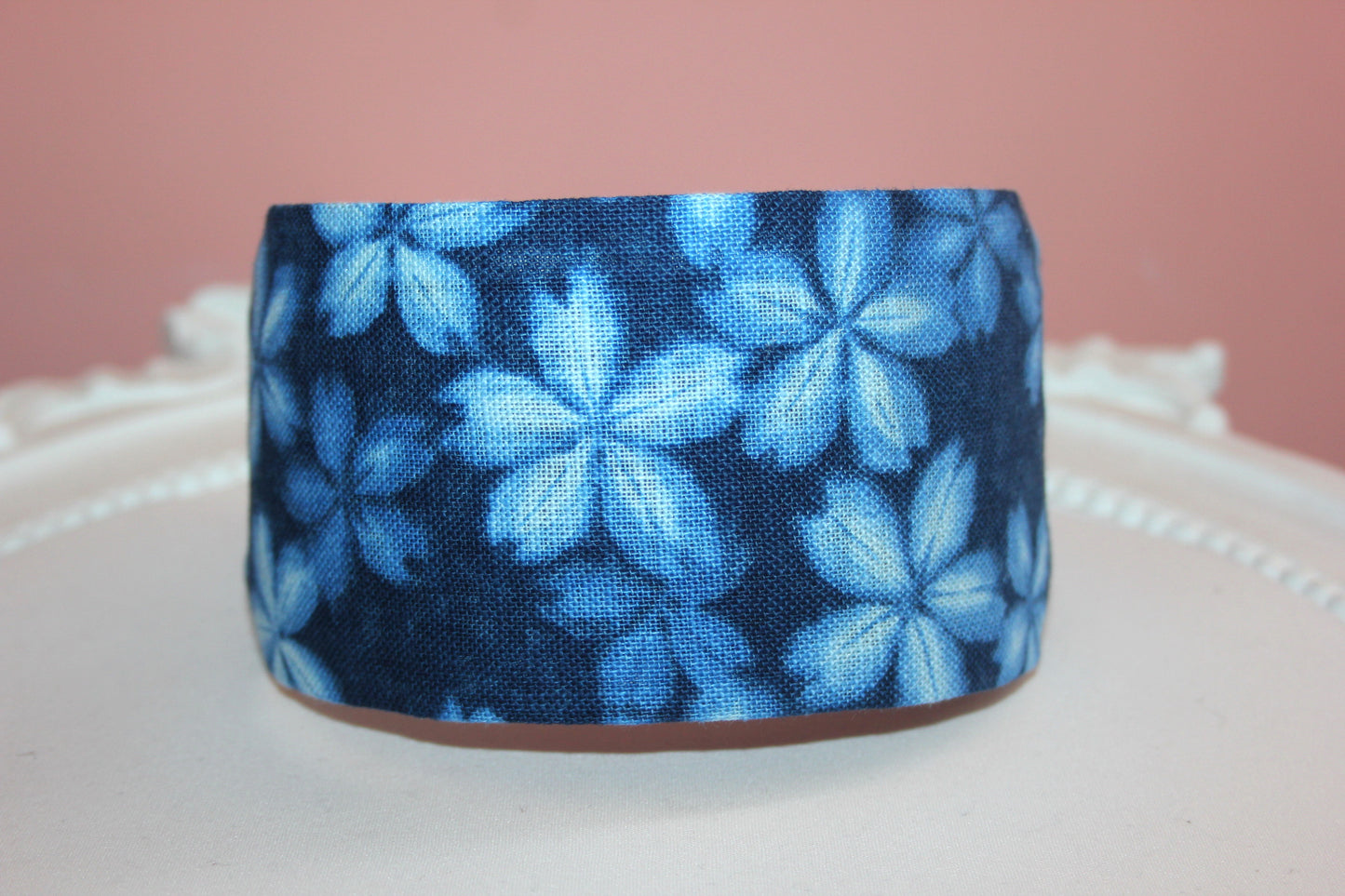 Indigo headband for women Cherry blossom
