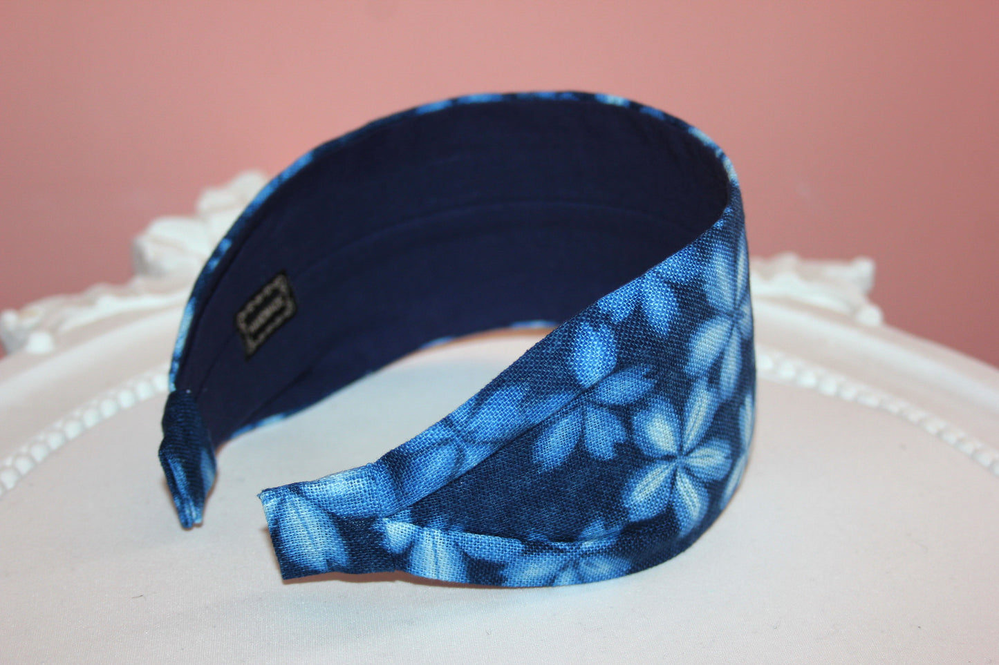 Indigo headband for women Cherry blossom
