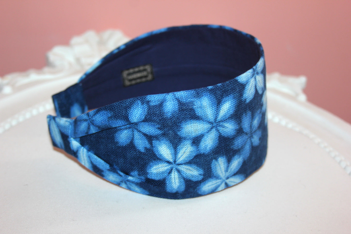Indigo headband for women Cherry blossom