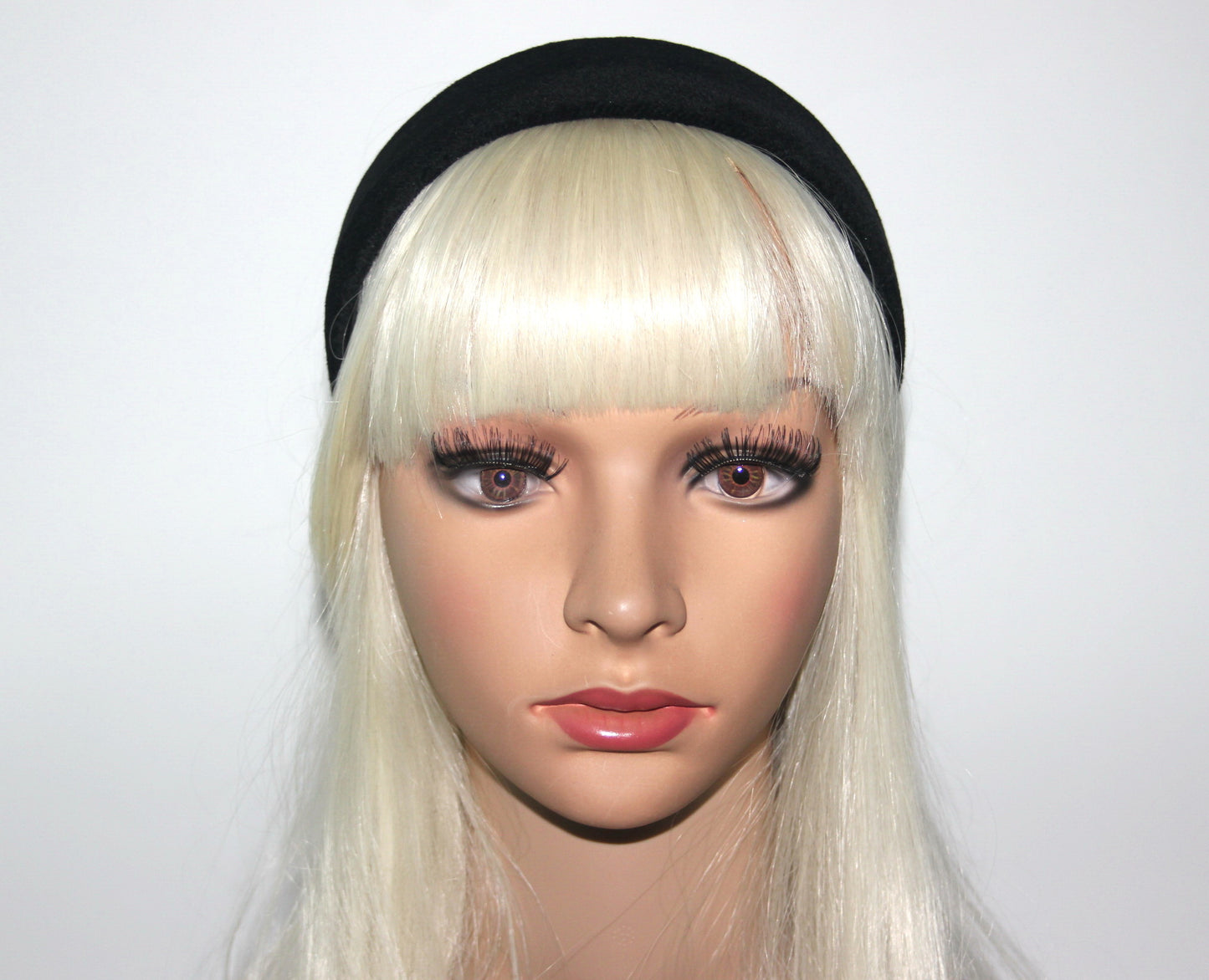 Black Velvet Italian Corduroy Headband - Soft Cotton Velvet Head Cover, plastic free