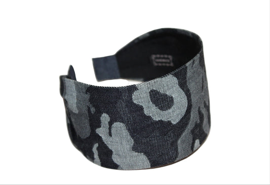 Camo denim headband Camouflage wide fabric head scarf