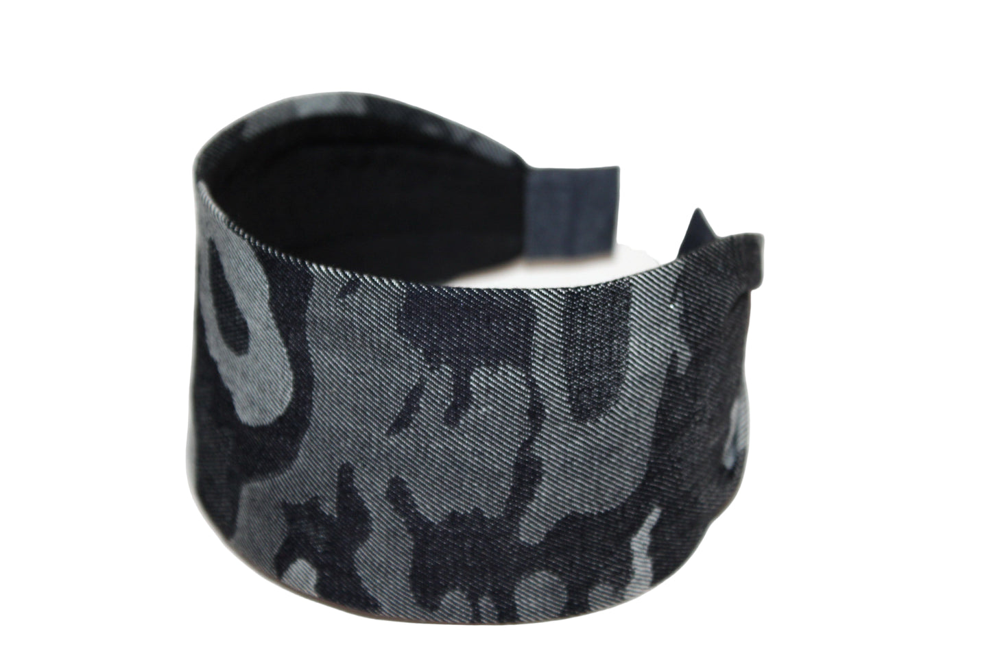 Camo denim headband Camouflage wide fabric head scarf