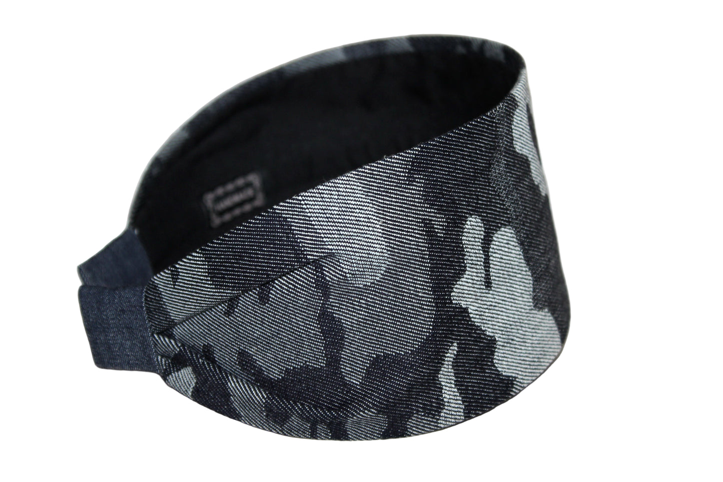 Camo denim headband Camouflage wide fabric head scarf