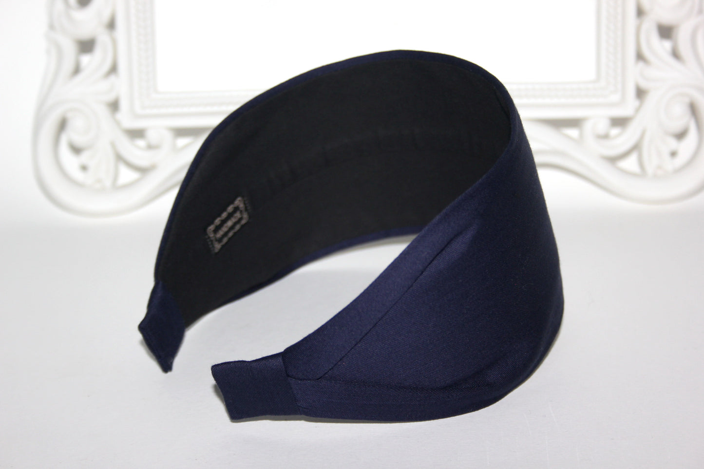 Cotton Headband in Navy Blue - Perfect for Business Attire, Stylish Women's Head Scarf