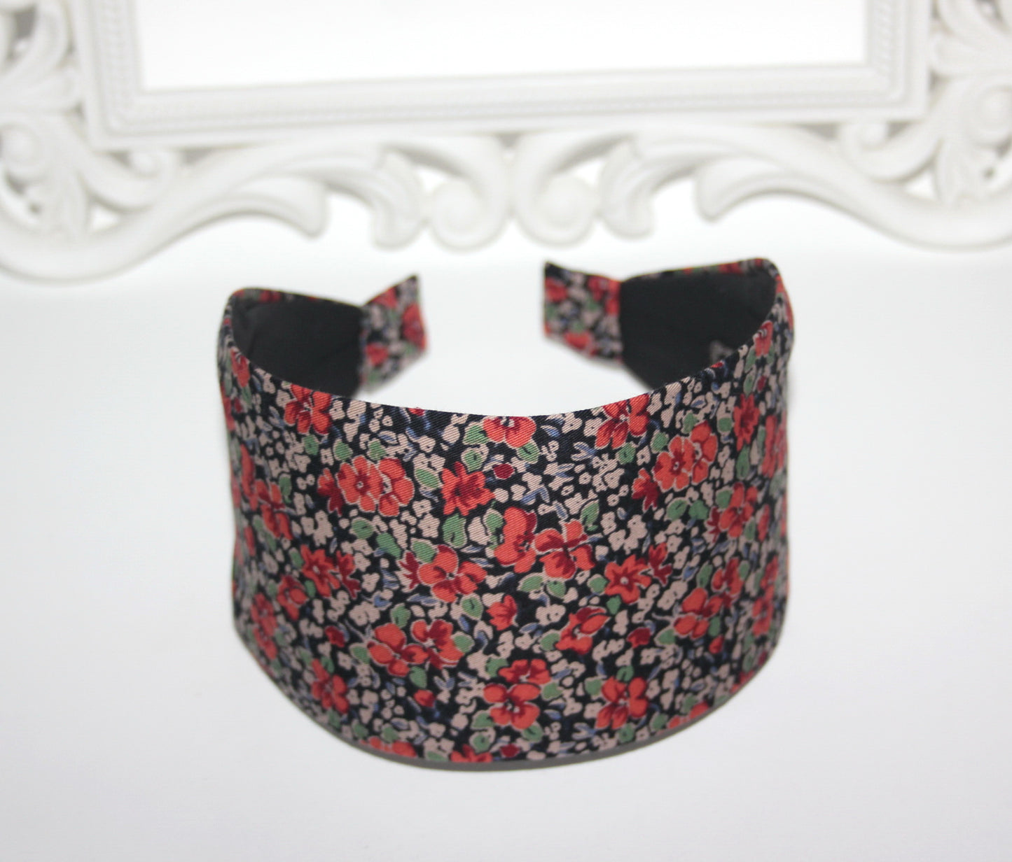 Boho flower print fabric headband