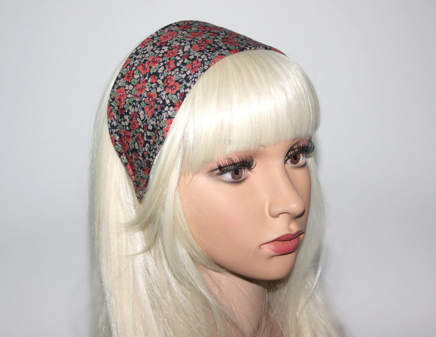 Boho flower print fabric headband