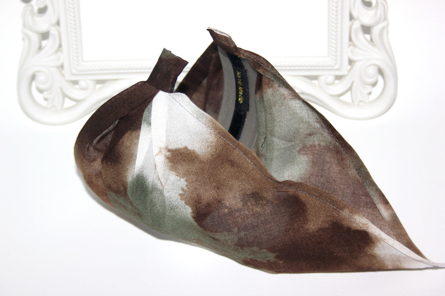 Abstract print head kerchief Batiste bandana headband Structured head covering