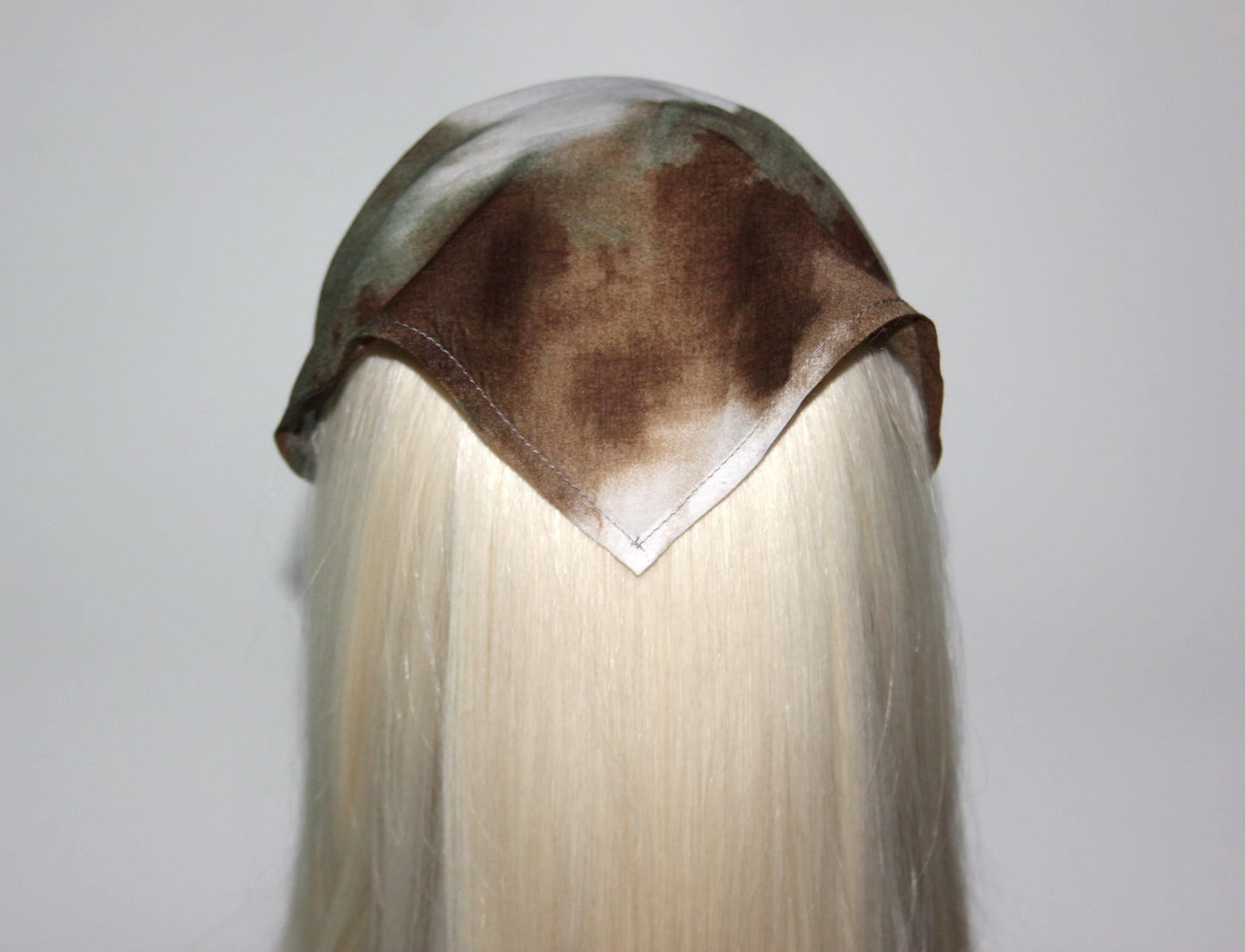 Abstract print head kerchief Batiste bandana headband Structured head covering