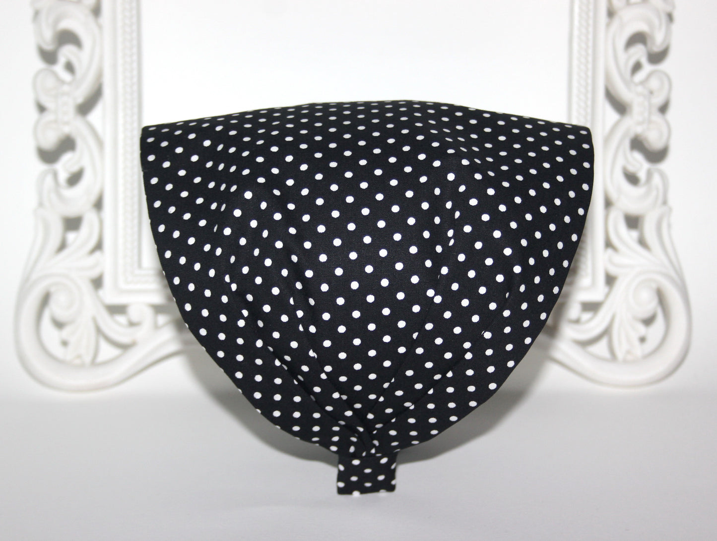 Polka dot headband bandana Black & White cotton hippie head scarf