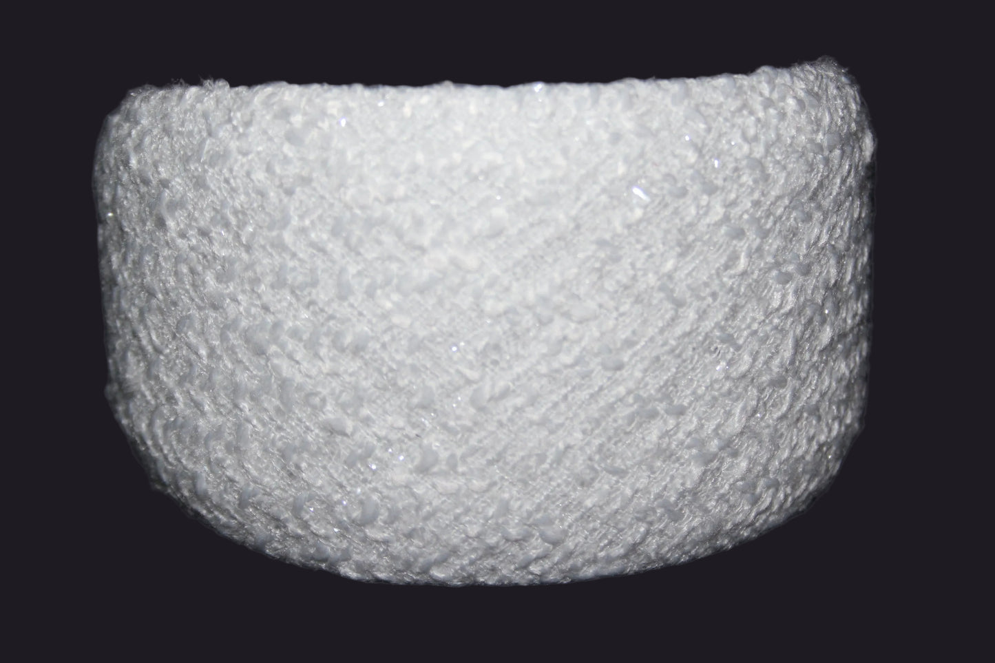 White Tweed warm hairband scarf for women, plastic free