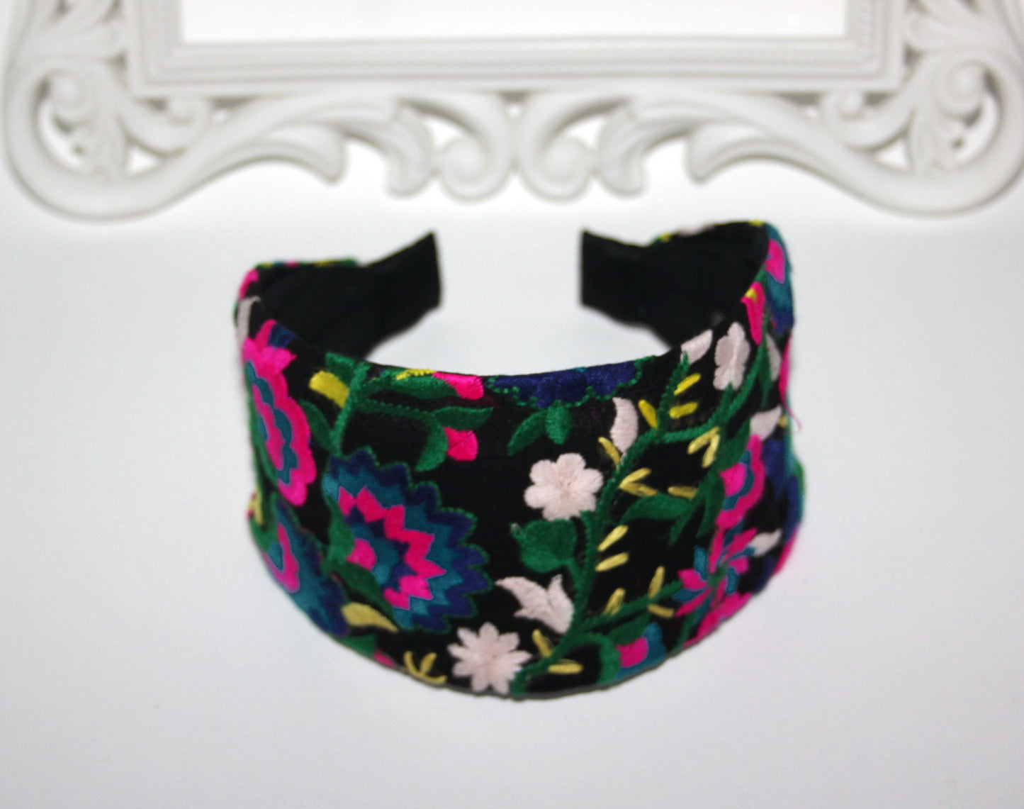 Multicolor embroidered headband Fashion alopecia hairband scarf