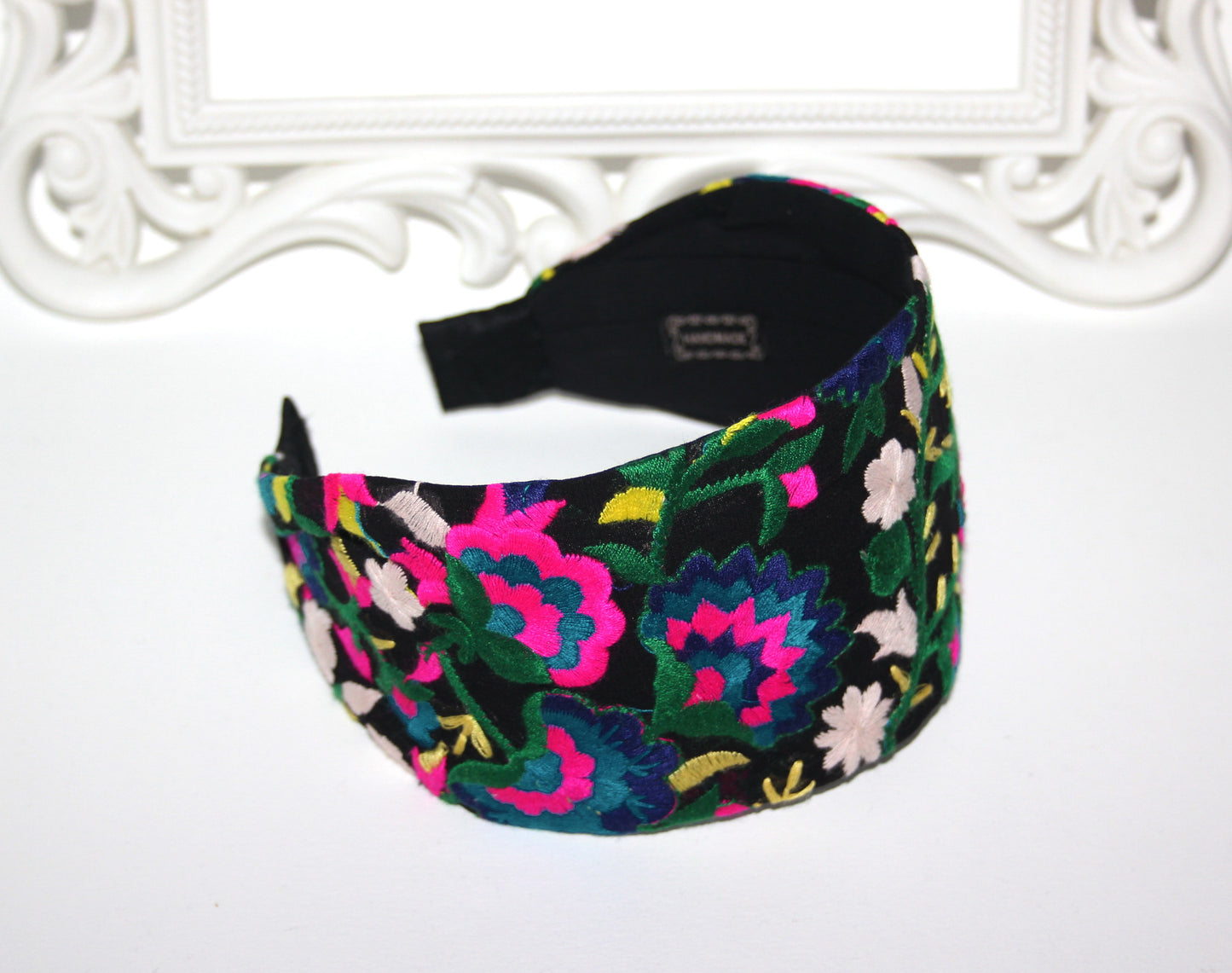 Multicolor embroidered headband Fashion alopecia hairband scarf